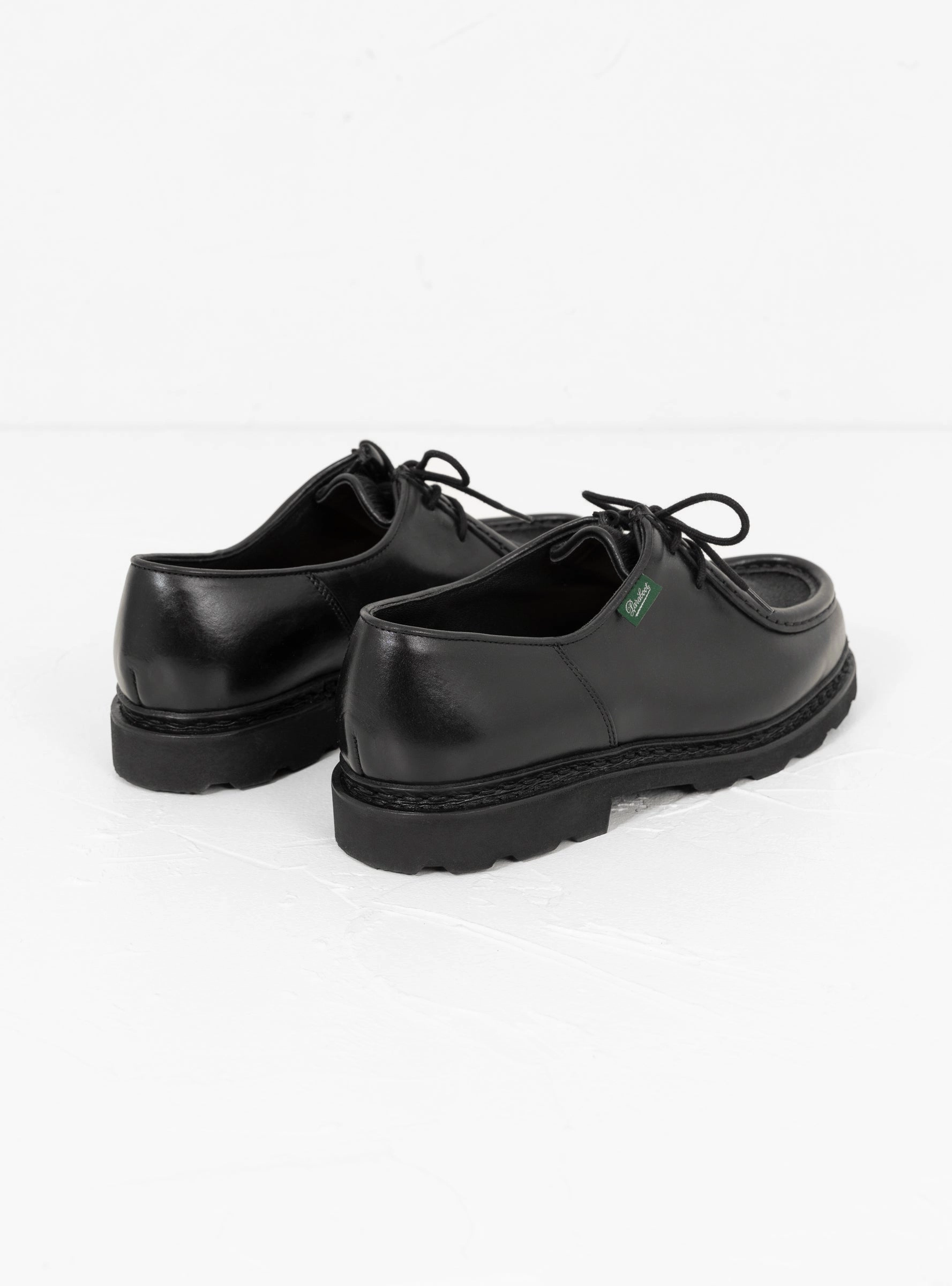 Michael Shoe Black Smooth Leather & Cow Hair
