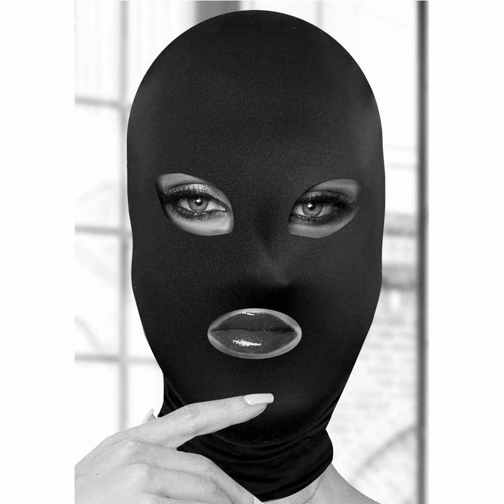 Ouch! Black & White Subversion Mask With Open Eyes & Mouth