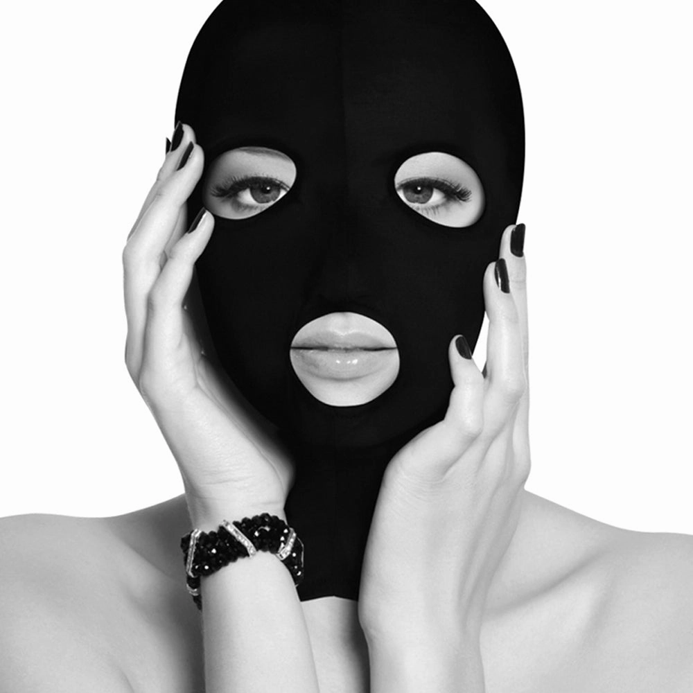 Ouch! Black & White Subversion Mask With Open Eyes & Mouth