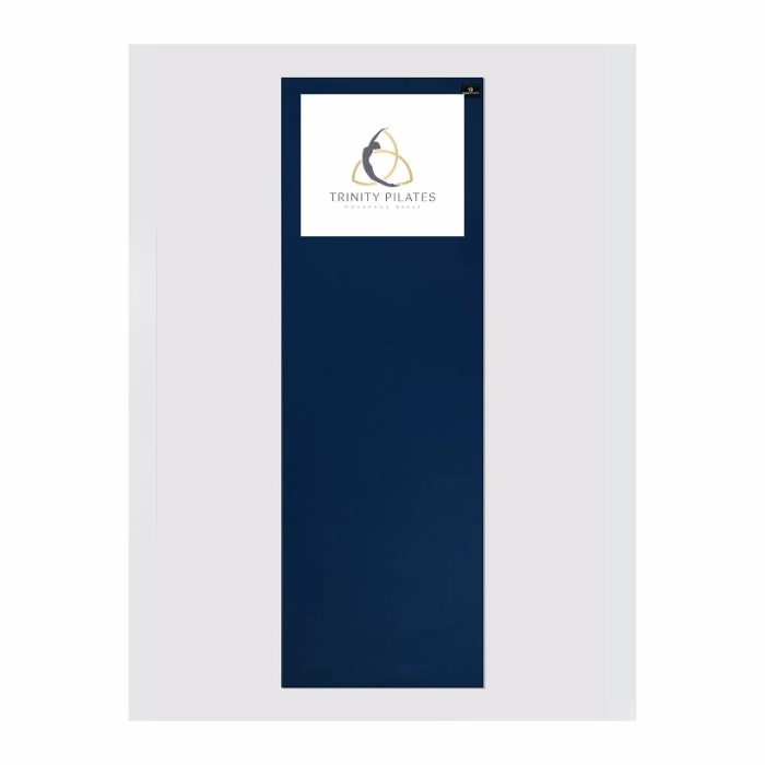 Personalised Yoga Mat 6mm With Custom Design - Navy Blue