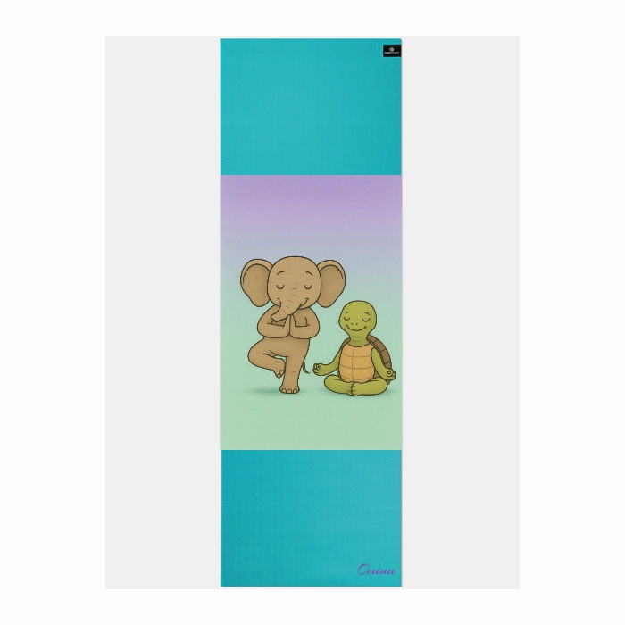 Personalised Yoga Mat 6mm With Custom Design - Turquoise