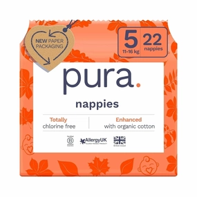 Pura Eco Nappy Size 5 - 22 nappies