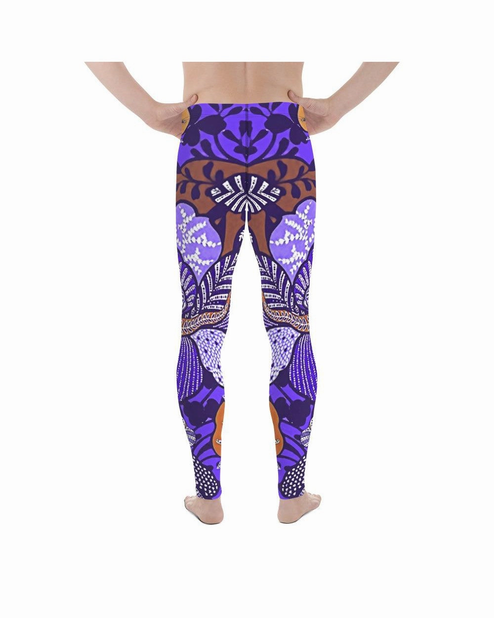 Purple Batik Floral Meggings