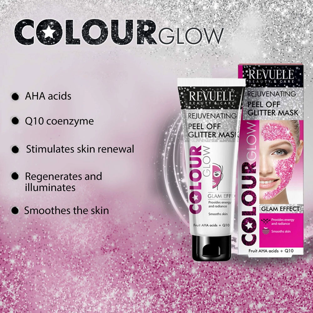 Revuele Colour Glow Rejuvenating Peel Off Glitter Mask 80ml
