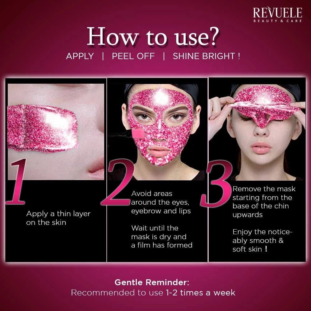 Revuele Colour Glow Rejuvenating Peel Off Glitter Mask 80ml