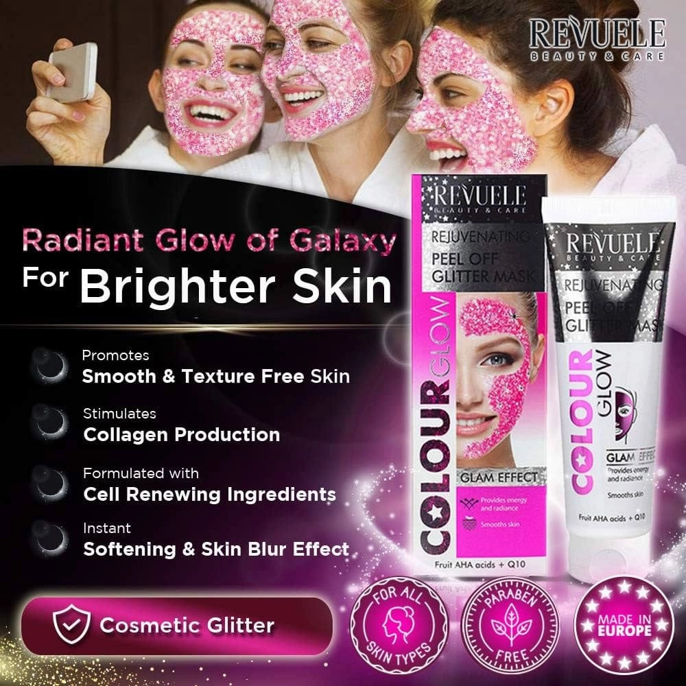 Revuele Colour Glow Rejuvenating Peel Off Glitter Mask 80ml
