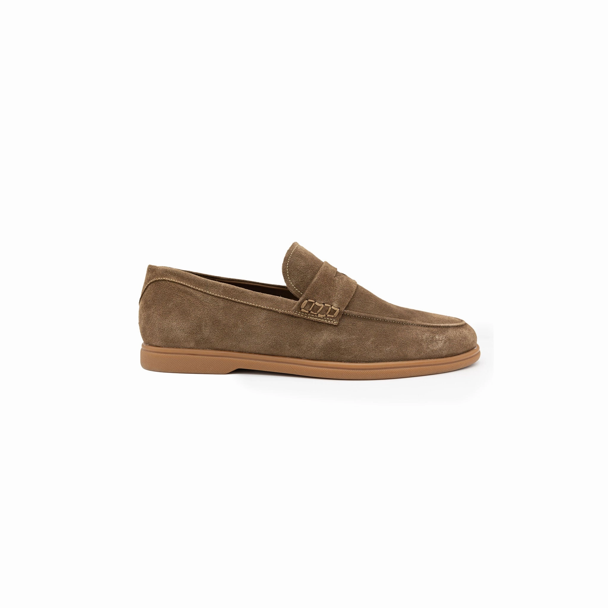 Sigaro Penny Loafers in Dark Tobacco Suede