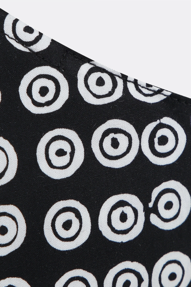 singature circles print fabric face mask