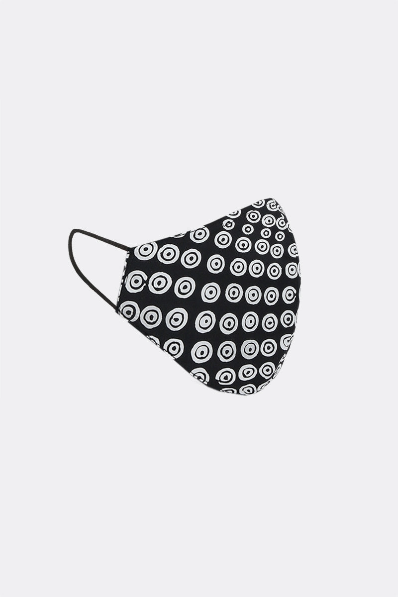 singature circles print fabric face mask