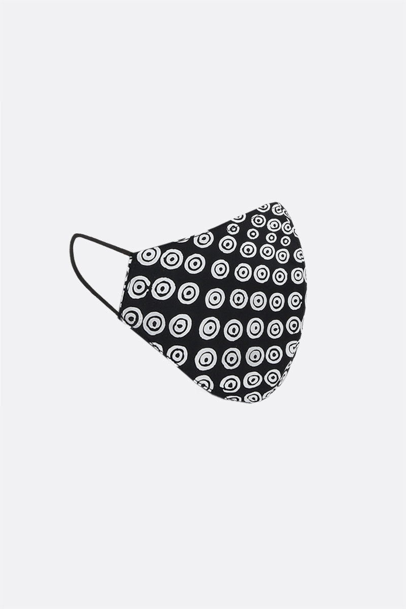 singature circles print fabric face mask