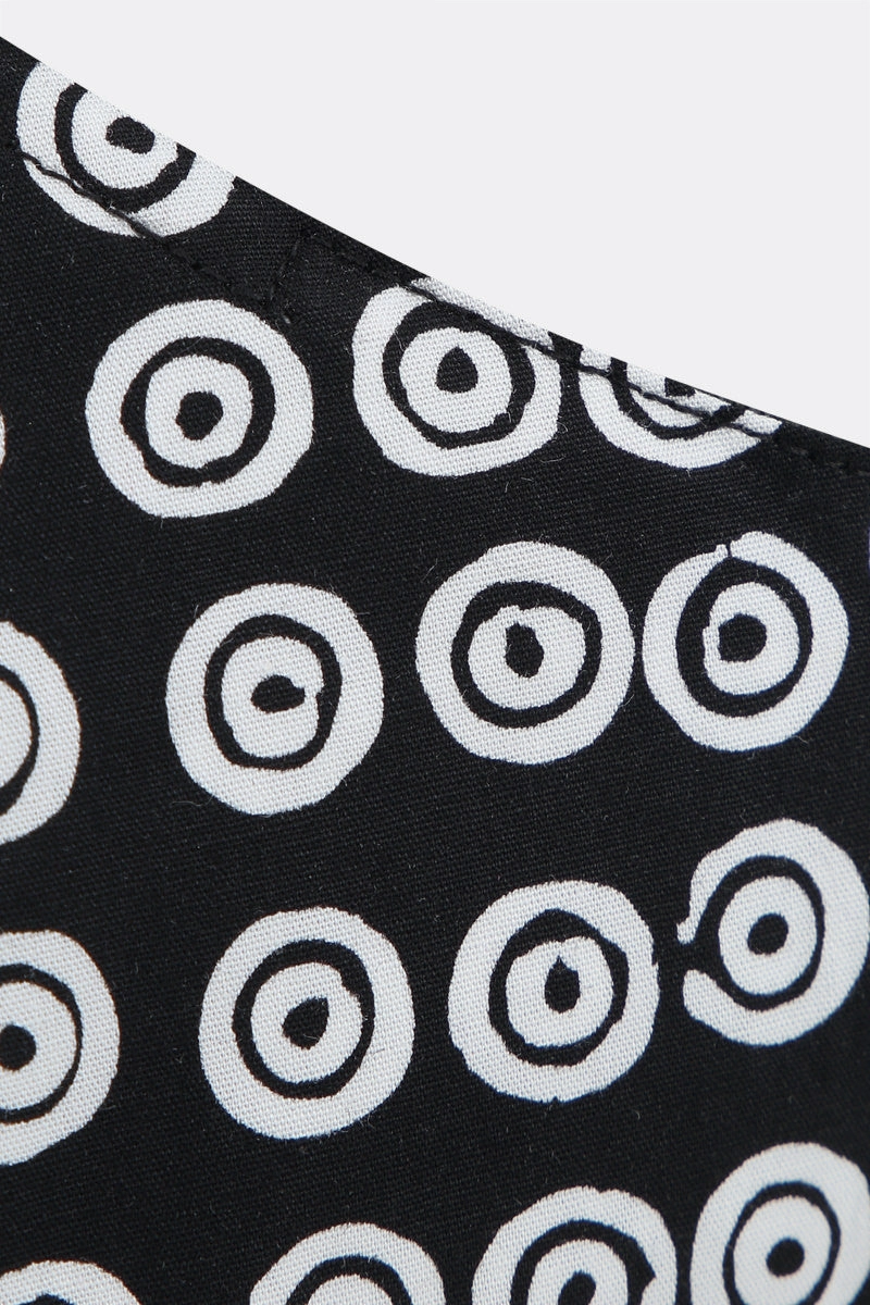 singature circles print fabric face mask