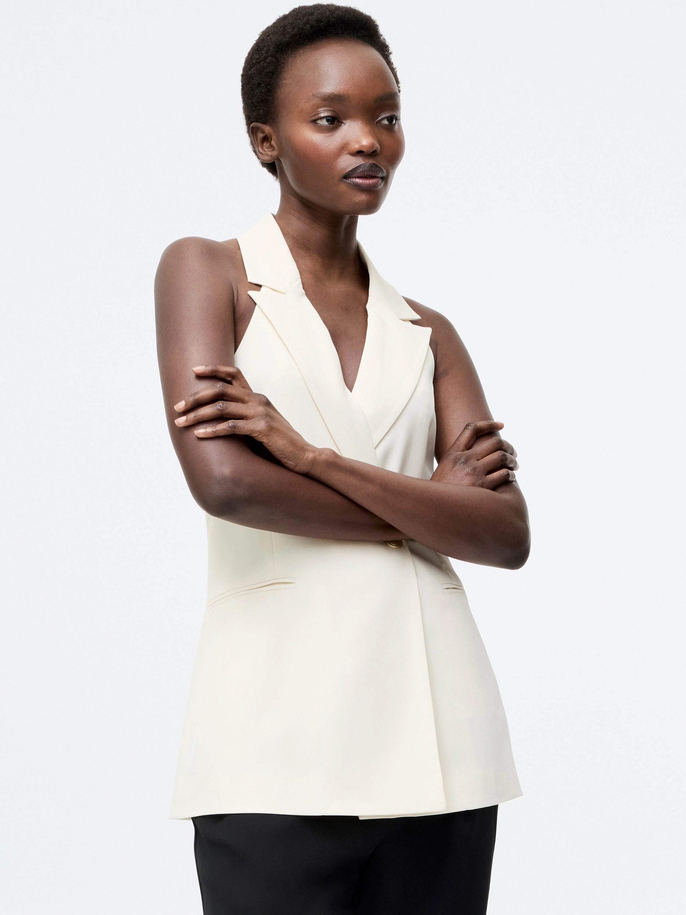 Sleek Halter Neck Waistcoat