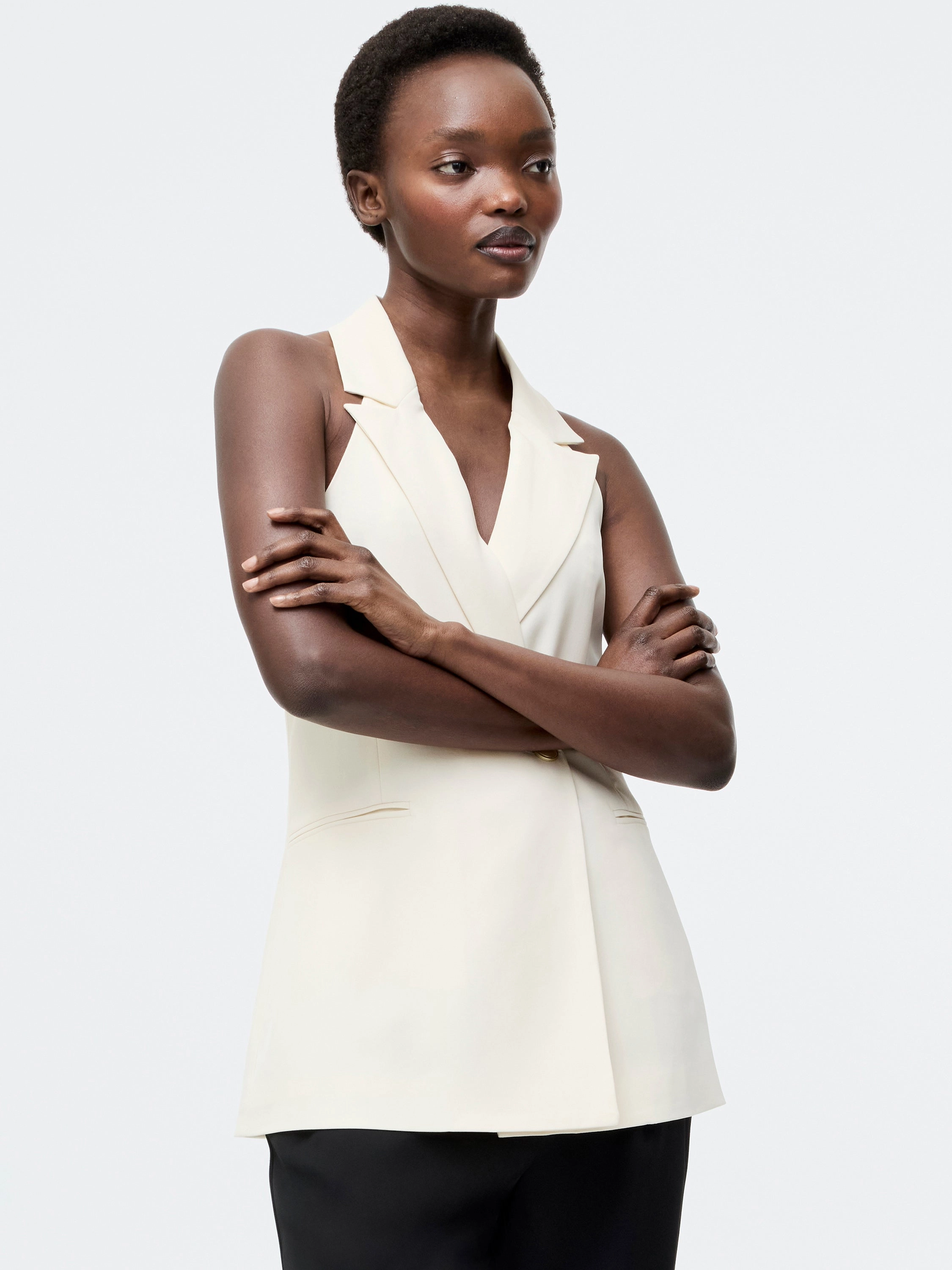 Sleek Halter Neck Waistcoat