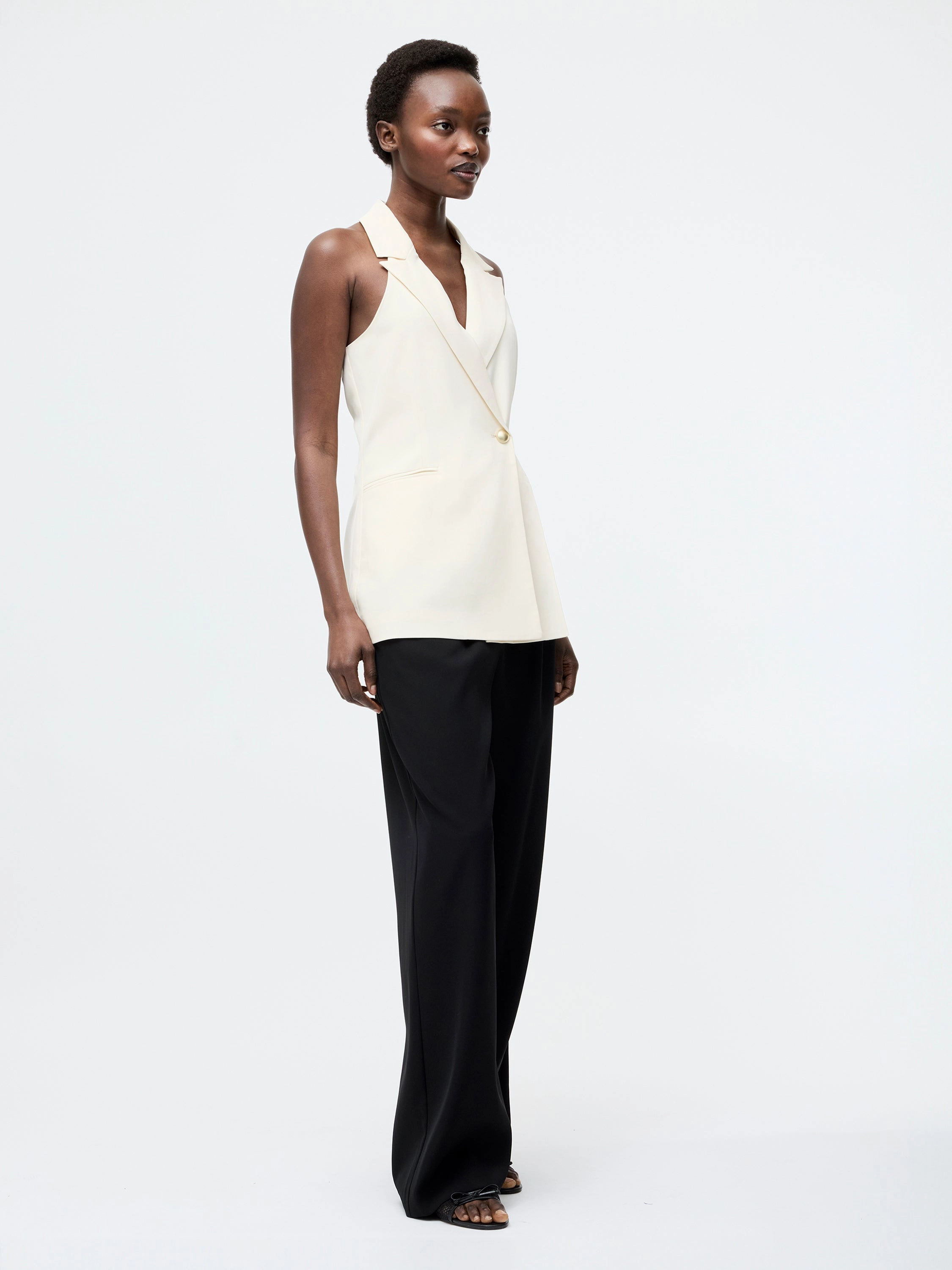 Sleek Halter Neck Waistcoat