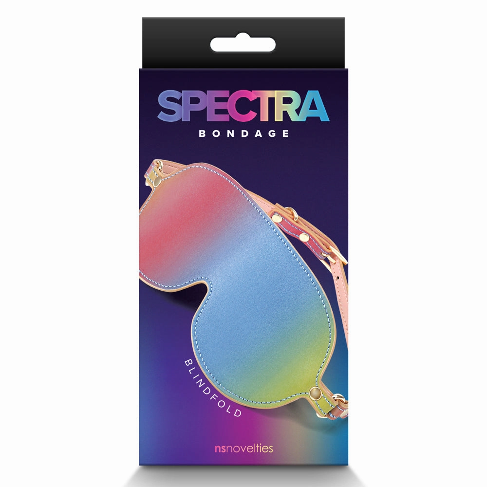 Spectra Rainbow Faux Leather Eye Mask Blindfold
