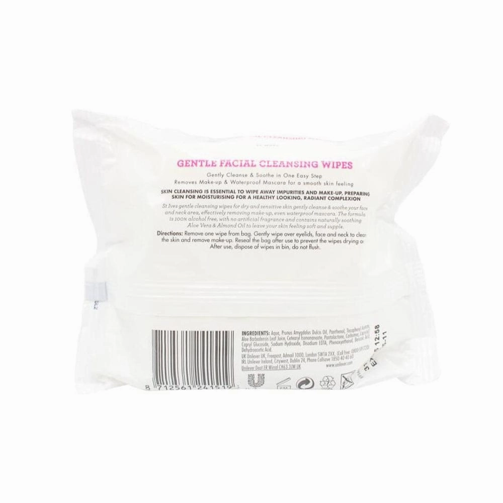 St Ives Gentle Facial Cleansing Wipes Dry & Sensitive Skin 35pk