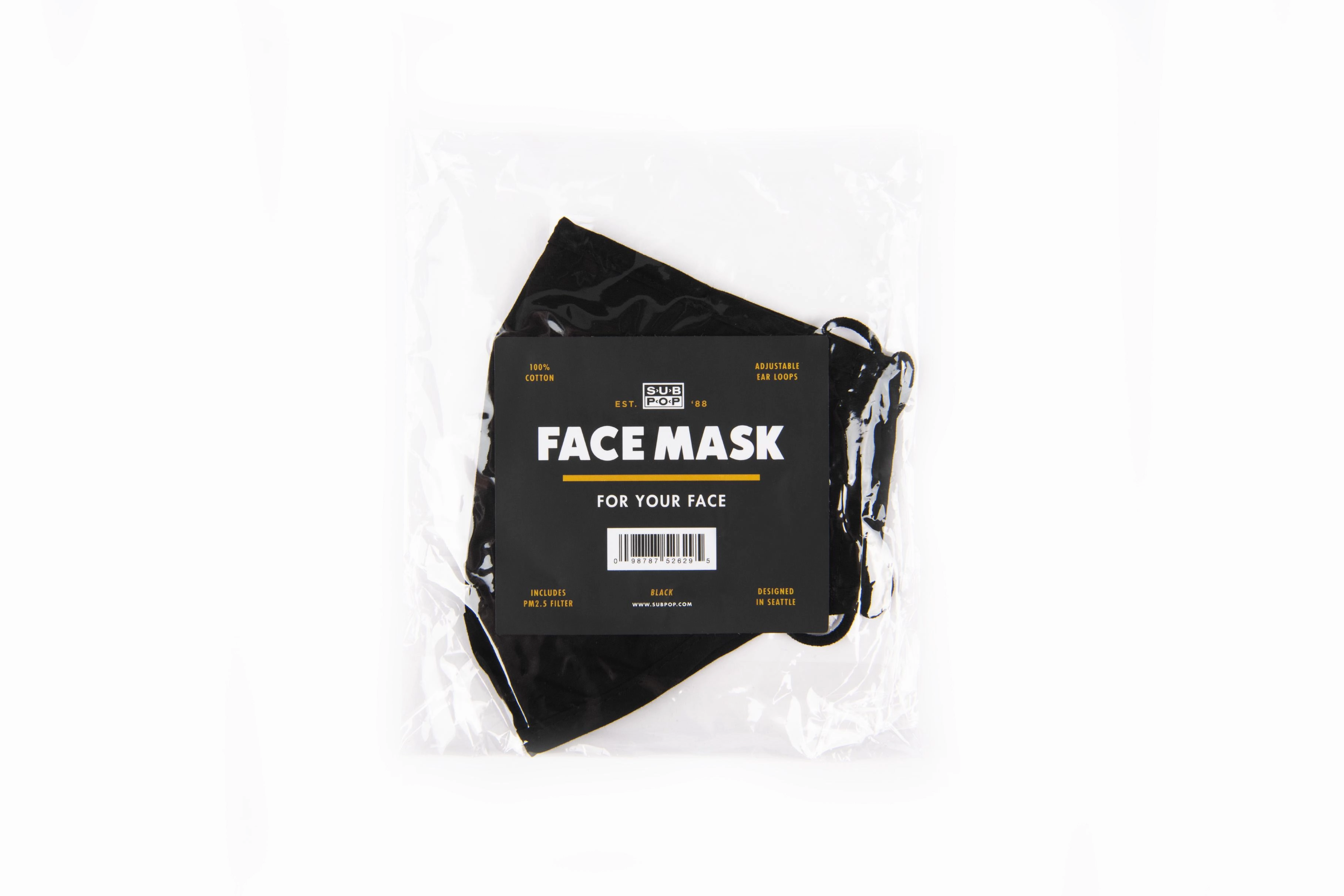 Sub Pop Face Mask in Classic Black