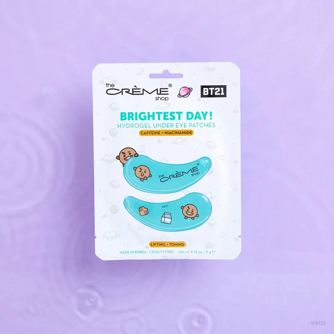THE CREMÈ SHOP- HYDROGEL UNDER EYE PATCHES BT21 - (6 PCS)