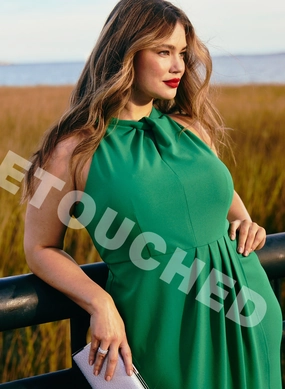 Twist detail halter neck