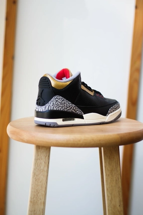 W AIR JORDAN 3 RETRO BLACK CEMENT